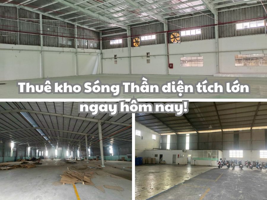 Thuê kho Sóng Thần diện tích lớn ngay hôm nay tại Kho vận Bình Minh!